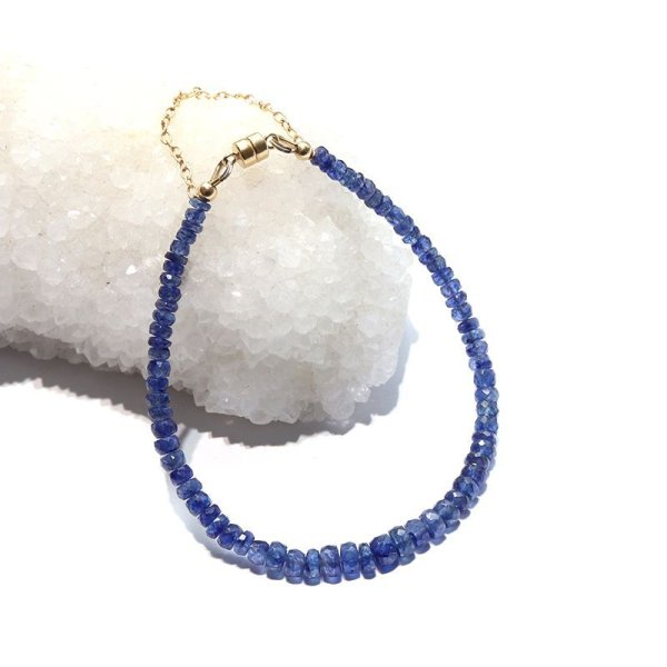 画像5: 【現品限り】ブレス　サファイア　ソロバンカット　約3〜5mm　蒼玉　勝利　希少性　9月誕生石　パワーストーン　天然石　品番：17224