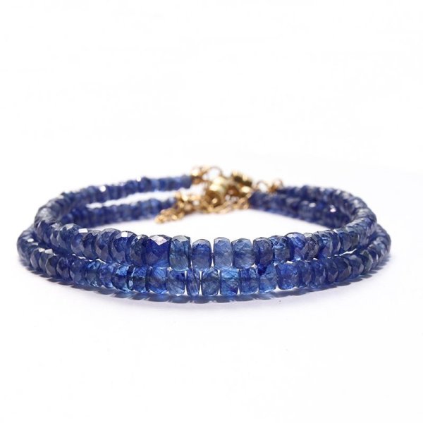 画像3: 【現品限り】ブレス　サファイア　ソロバンカット　約3〜5mm　蒼玉　勝利　希少性　9月誕生石　パワーストーン　天然石　品番：17224