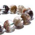 ブレス　ガーデンクォーツ＜ブラジル産＞　丸　約13.5mm　癒し　心のヒーリング　精神安定　自然治癒力　パワーストーン　天然石　品番：17269