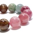 ブレス　マルチトルマリン＜ブラジル産＞　丸　約16mm　調和　安定　浄化　パワーストーン　天然石　品番：17305
