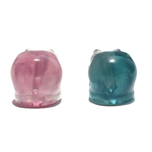 画像3: ミニ彫り物　フローライト　ヒキュウ　穴あり　ミニ　貔貅　風水　財運　金運　財福　癒し　浄化　パワーストーン　天然石　品番：17408