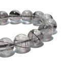ブレス　ブラックルチル＜ブラジル産＞　丸　約12mm　浄化　純化　パワーストーン　天然石　品番：17510