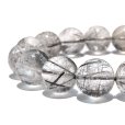 画像2: ブレス　ブラックルチル＜ブラジル産＞　丸　約13mm　浄化　純化　パワーストーン　天然石　品番：17512 (2)