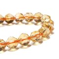 ブレス　シトリン＜ブラジル産＞　スターカット　約7.5mm　幸運　金運　仕事運　パワーストーン　天然石　品番：17526