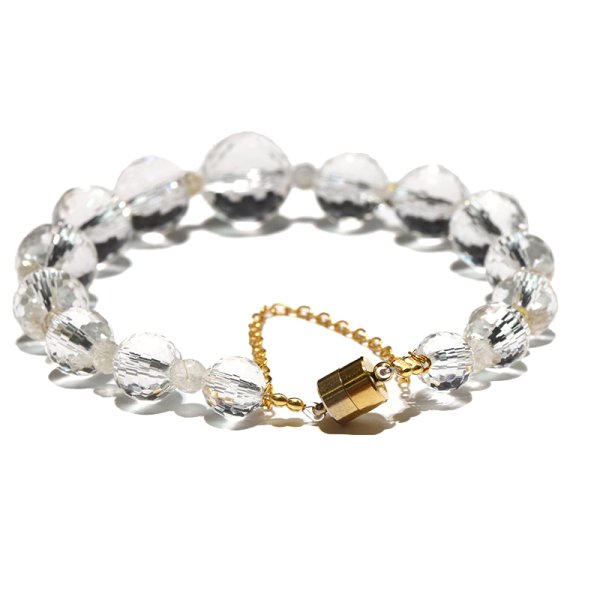 画像6: 【現品限り】ブレス　ハンドカット　水晶×ルチル　日本製　浄化　クォーツ　金運　財運　ギャンブル運　パワーストーン　天然石　品番：17678