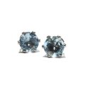 ピアス　アクアマリン　約5mm　突き刺し型　ステンレス　シルバー　日本製　3月誕生石　生命　幸福　富　パワーストーン　天然石　品番：17719