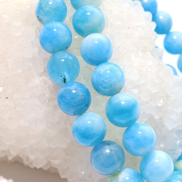 画像5: ブレス　アフガナイト＜アフガニスタン産＞　丸　約7.5mm　集中力　人間関係　高貴　パワーストーン　天然石　品番：17731