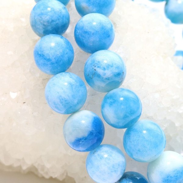 画像5: ブレス　アフガナイト＜アフガニスタン産＞　丸　約9mm　集中力　人間関係　高貴　パワーストーン　天然石　品番：17733