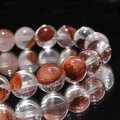 ブレス　マニカラン水晶＜ヒマラヤ産＞　AAランク　赤　丸　約8mm　浄化　ヒーリング　パワーストーン　天然石　品番：17751