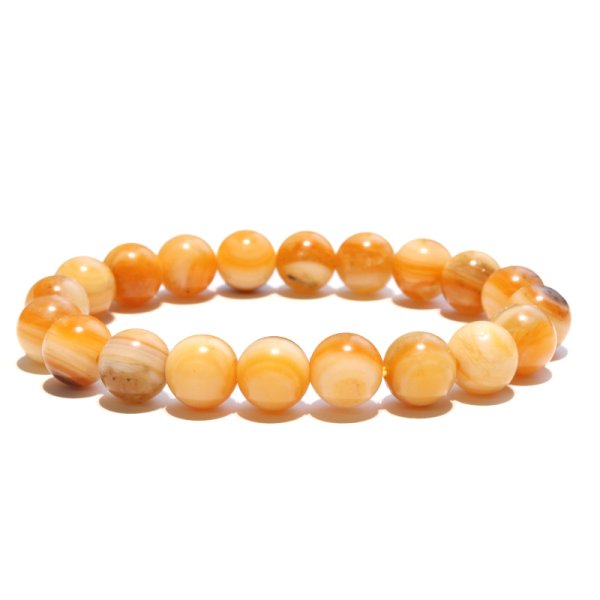 画像5: 【日本銘石】ブレス　北海道蛍光オパール＜北海道＞　約10mm　証明書付き　創造力　幸運　自由　寵愛　パワーストーン　天然石　品番：17780