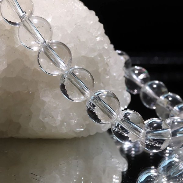 画像4: ブレス　モンドクォーツ＜タンザニア産＞　AAAランク　丸　約8mm　証明書付き　循環　癒し　浄化　パワーストーン　天然石　品番：17778