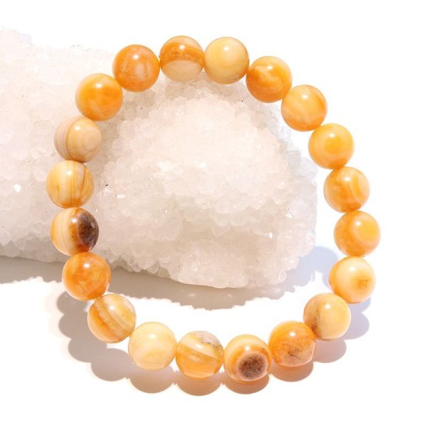 画像7: 【日本銘石】ブレス　北海道蛍光オパール＜北海道＞　約10mm　証明書付き　創造力　幸運　自由　寵愛　パワーストーン　天然石　品番：17780