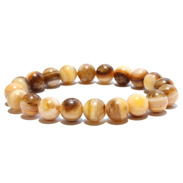 画像5: 【日本銘石】ブレス　北海道蛍光オパール＜北海道＞　約10mm　証明書付き　創造力　幸運　自由　寵愛　パワーストーン　天然石　品番：17779