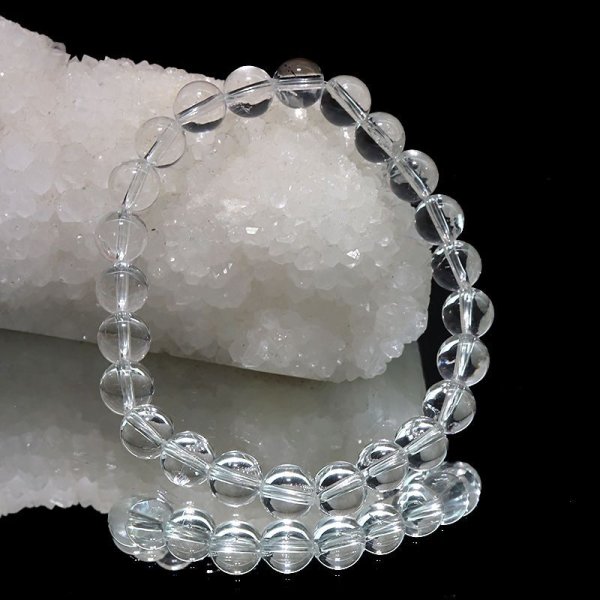 画像5: ブレス　モンドクォーツ＜タンザニア産＞　AAAランク　丸　約8mm　証明書付き　循環　癒し　浄化　パワーストーン　天然石　品番：17778