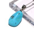 【自社製アクセサリー10点以上でクーポン使用後30％OFF対象商品（クーポン番号：AC30）】ペンダントトップ　天然アリゾナターコイズ　タンブル　アメリカ産　ケース付き　ステンレス　シルバー　日本製　行動力　勇気　友情　お守り　パワーストーン　天然石　※ポイント対象外　品番：17792