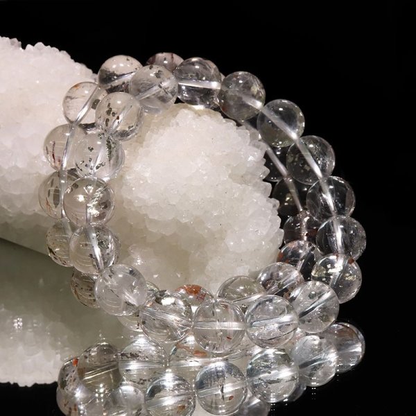 画像6: ブレス　マーカサイトインクォーツ＜ブラジル産＞　丸　約12mm　マルカジット　強い意志　夢　願い　憧れ　パワーストーン　天然石　品番：17824