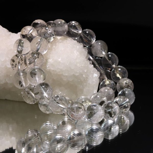 画像6: ブレス　マーカサイトインクォーツ＜ブラジル産＞　丸　約11.5mm　マルカジット　強い意志　夢　願い　憧れ　パワーストーン　天然石　品番：17823