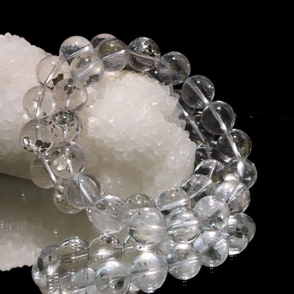 画像6: ブレス　マーカサイトインクォーツ＜ブラジル産＞　丸　約12.5mm　マルカジット　強い意志　夢　願い　憧れ　パワーストーン　天然石　品番：17825