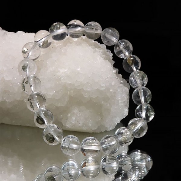 画像6: ブレス　マーカサイトインクォーツ＜ブラジル産＞　丸　約9mm　マルカジット　強い意志　夢　願い　憧れ　パワーストーン　天然石　品番：17818