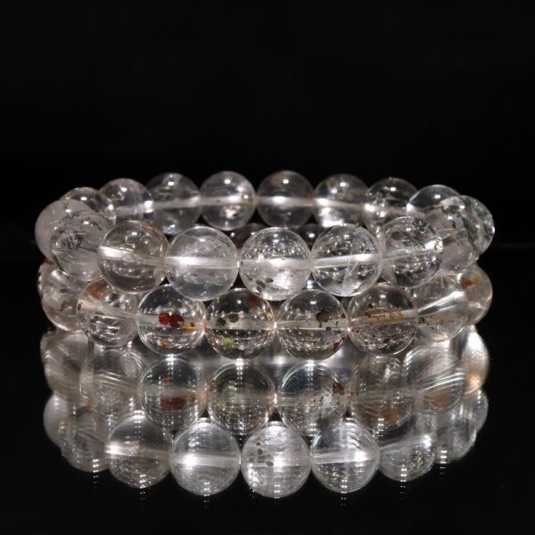 画像4: ブレス　マーカサイトインクォーツ＜ブラジル産＞　丸　約12mm　マルカジット　強い意志　夢　願い　憧れ　パワーストーン　天然石　品番：17824