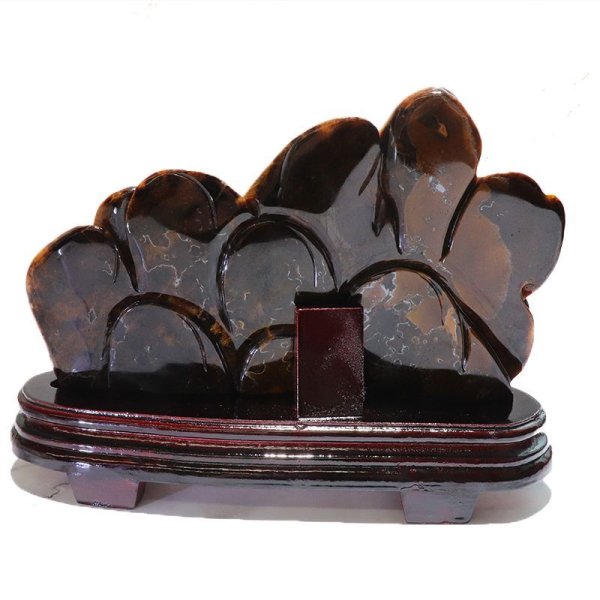 画像6: 【一点物】置物　タイガーアイ　龍　アフリカ産　台付き　風水　家庭円満　出世　商運　財運　金運　仕事運　お守り　パワーストーン　天然石　品番：17864