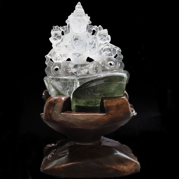 画像6: 【一点物】置物　ガーデンクォーツ　グリーンターラ　ブラジル産　菩薩　台付き　癒し　心のヒーリング　精神安定　自然治癒力　パワーストーン　天然石　品番：17866
