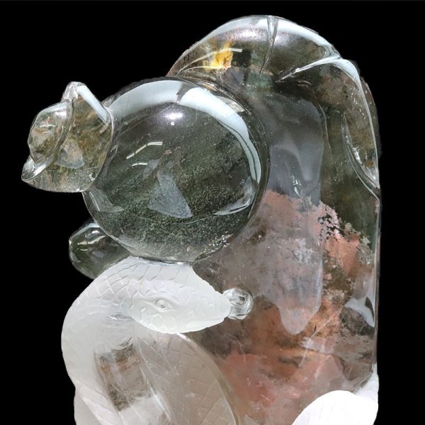 画像3: 【一点物】置物　ガーデンクォーツ　蛇　ブラジル産　干支　弁財天の眷属　台付き　癒し　心のヒーリング　精神安定　自然治癒力　パワーストーン　天然石　品番：17869