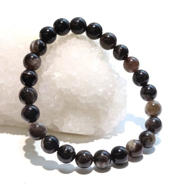 画像5: 【日本銘石】ブレス　山梨黒平黒水晶＜山梨県＞　草入り　Aランク　丸約8mm　証明書付き　浄化　厄除け　邪気払い　パワーストーン　天然石　品番：17915