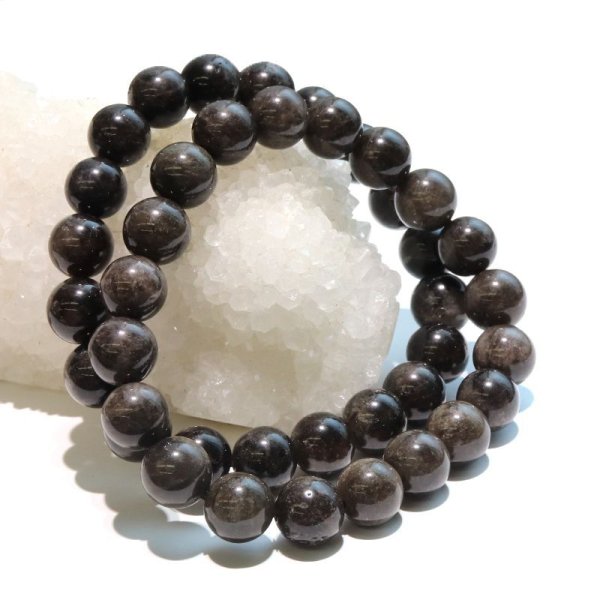 画像5: 【日本銘石】ブレス　山梨黒平黒水晶＜山梨県＞　草入り　Aランク　丸約10mm　証明書付き　浄化　厄除け　邪気払い　パワーストーン　天然石　品番：17916