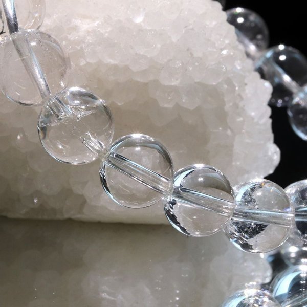 画像4: 【日本銘石】ブレス　山梨黒平水晶＜山梨県＞　AAAランク　丸約10mm　証明書付き　浄化　厄除け　邪気払い　パワーストーン　天然石　品番：17919