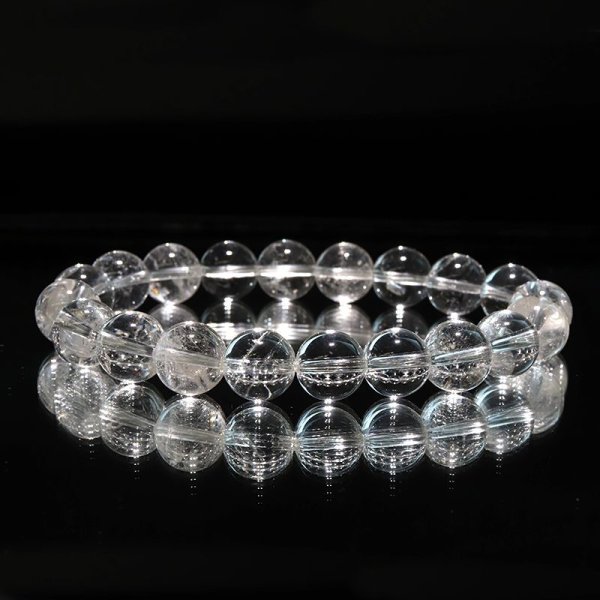 画像3: 【日本銘石】ブレス　山梨黒平水晶＜山梨県＞　AAAランク　丸約10mm　証明書付き　浄化　厄除け　邪気払い　パワーストーン　天然石　品番：17919