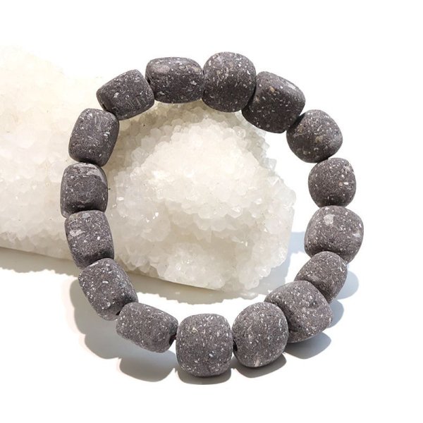 画像5: 【日本銘石】ブレス　八女石＜福岡県＞　ラフ中サイズ　約14mm　勝負運　変化　出世　パワーストーン　天然石　品番：17926