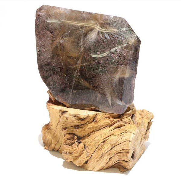 画像7: 【一点物】置物　ガーデン放射ルチルクォーツ（ヴィーナス）　ブラジル産　台付き　金運　財運　ギャンブル運　パワーストーン　天然石　品番：17947