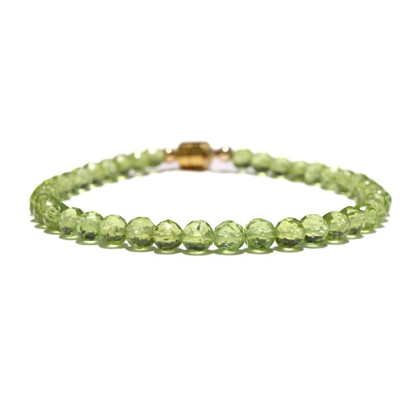 画像3: ブレス　ペリドット＜中国産＞　カット　約4mm　マグネット式　夫婦愛　癒し　希望　パワーストーン　天然石　品番：17960