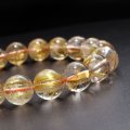 ブレス　タイチンルチルクォーツ＜ブラジル産＞　丸　約11mm　金運　財運　ギャンブル運　パワーストーン　天然石　品番：18029