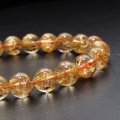 ブレス　タイチンルチルクォーツ＜ブラジル産＞　丸　約8.5mm　金運　財運　ギャンブル運　パワーストーン　天然石　品番：18027