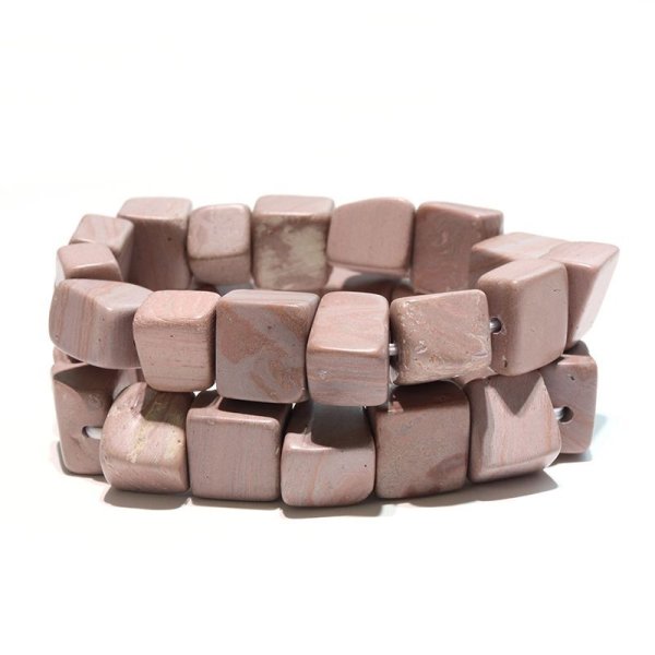 画像3: 【日本銘石】ブレス　新潟山桜石（新潟チャート）＜新潟県＞　ラフ中サイズ　約14mm　活力　精神力　洞察力　パワーストーン　天然石　品番：18080