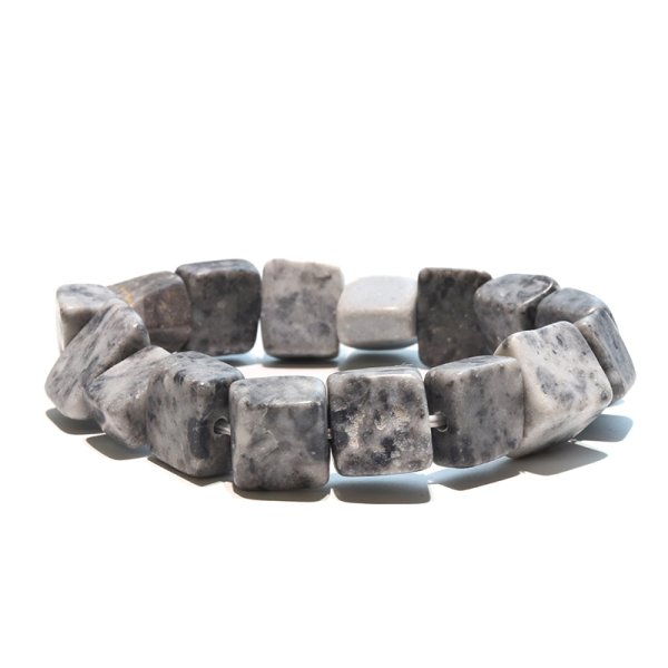 画像3: 【日本銘石】ブレス　秋吉石灰岩＜山口県＞　模様あり　ラフ中サイズ　約14mm　再生　美容　生長　パワーストーン　天然石　品番：18082