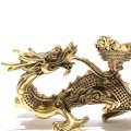 ディスプレイ　銅製　龍　丸玉台座　丸玉　風水　運気　金運　財運　インテリア　品番：18155