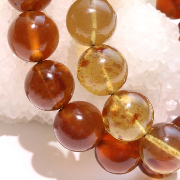画像6: ブレス　スマトラブルーアンバー＜インドネシア産＞　丸　約12mm　金運　財運　豊かさ　パワーストーン　天然石　品番：18164