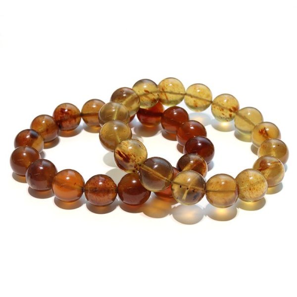 画像5: ブレス　スマトラブルーアンバー＜インドネシア産＞　丸　約12mm　金運　財運　豊かさ　パワーストーン　天然石　品番：18164