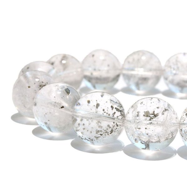 画像3: ブレス　パイライトインクォーツ＜ブラジル産＞　丸　約14.5mm　記憶力　強い保護力　危機回避　パワーストーン　天然石　品番：18171