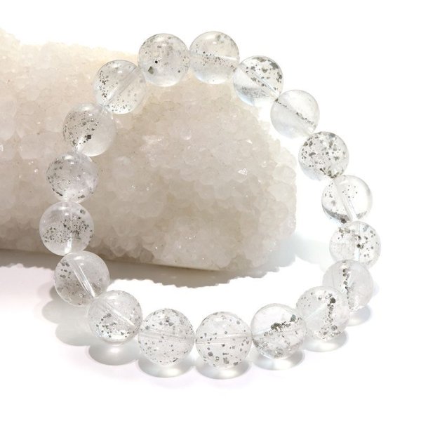 画像6: ブレス　パイライトインクォーツ＜ブラジル産＞　丸　約11mm　記憶力　強い保護力　危機回避　パワーストーン　天然石　品番：18173