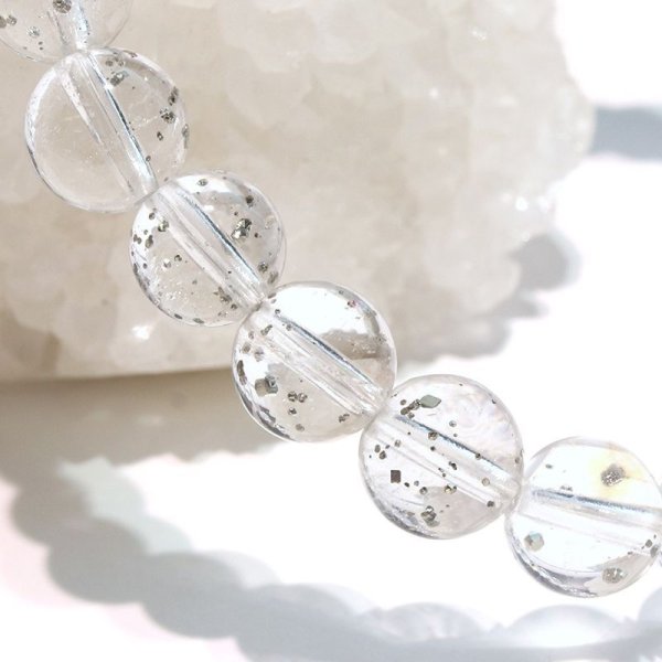 画像5: ブレス　パイライトインクォーツ＜ブラジル産＞　丸　約7mm　記憶力　強い保護力　危機回避　パワーストーン　天然石　品番：18178