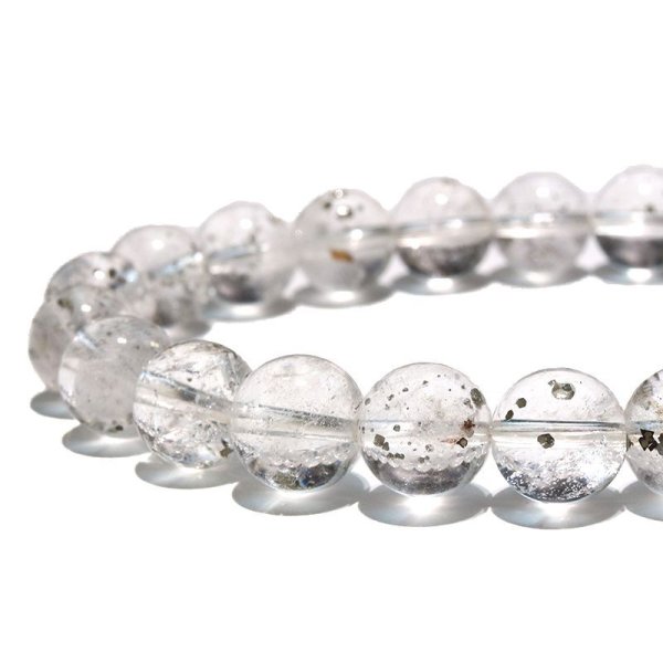 画像3: ブレス　パイライトインクォーツ＜ブラジル産＞　丸　約9mm　記憶力　強い保護力　危機回避　パワーストーン　天然石　品番：18176