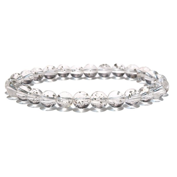 画像4: ブレス　パイライトインクォーツ＜ブラジル産＞　丸　約7mm　記憶力　強い保護力　危機回避　パワーストーン　天然石　品番：18178