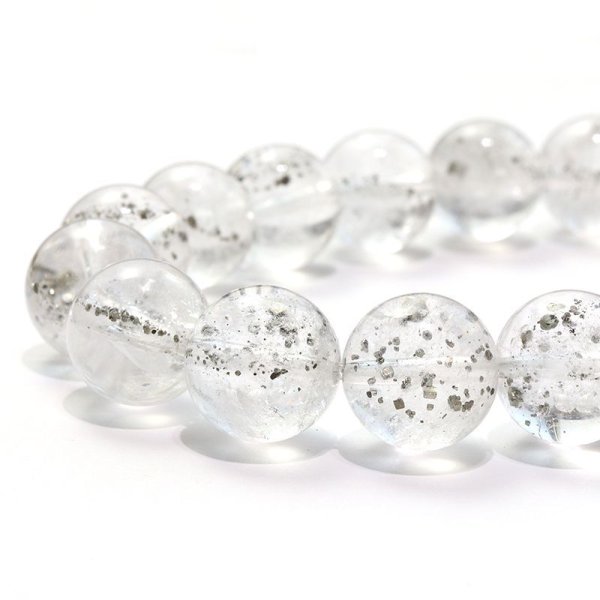 画像3: ブレス　パイライトインクォーツ＜ブラジル産＞　丸　約11mm　記憶力　強い保護力　危機回避　パワーストーン　天然石　品番：18173