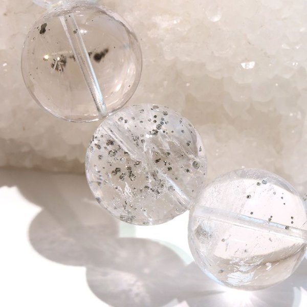 画像5: ブレス　パイライトインクォーツ＜ブラジル産＞　丸　約17mm　記憶力　強い保護力　危機回避　パワーストーン　天然石　品番：18169