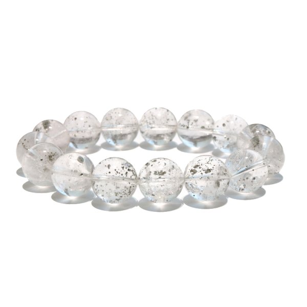 画像4: ブレス　パイライトインクォーツ＜ブラジル産＞　丸　約14.5mm　記憶力　強い保護力　危機回避　パワーストーン　天然石　品番：18171