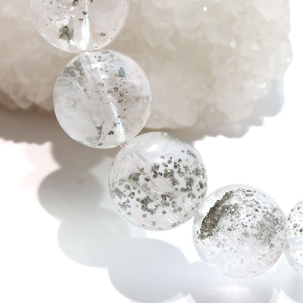 画像5: ブレス　パイライトインクォーツ＜ブラジル産＞　丸　約11.5mm　記憶力　強い保護力　危機回避　パワーストーン　天然石　品番：18172